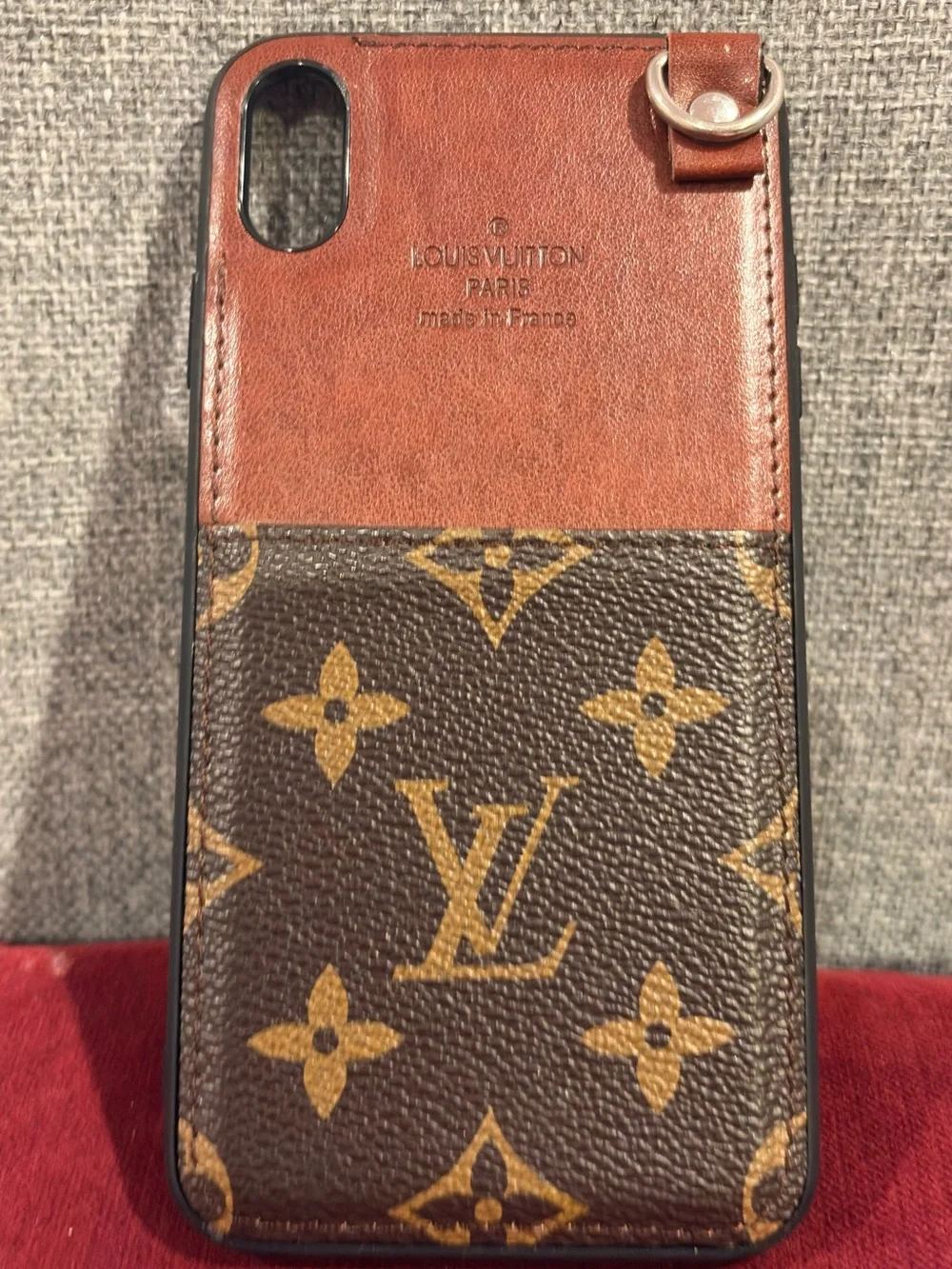 Never Use Louis Vuitton LV Monogram Leather Case for iPhone X w/ Card Pocket